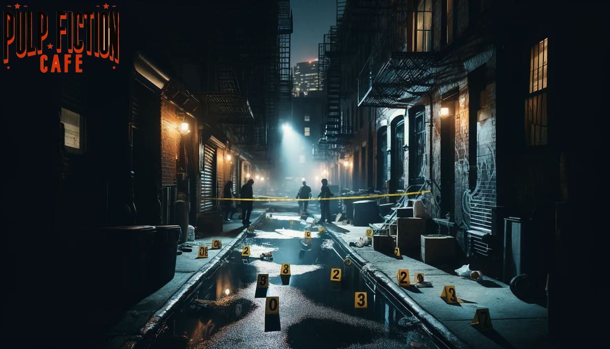 Crime scene in NYC alleyway